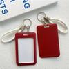 1Pc Bus ID Card Protective Cover Cases Student Meat Keyring Card Campus Access Door Credit Card Holder Key Chain Badge Holder