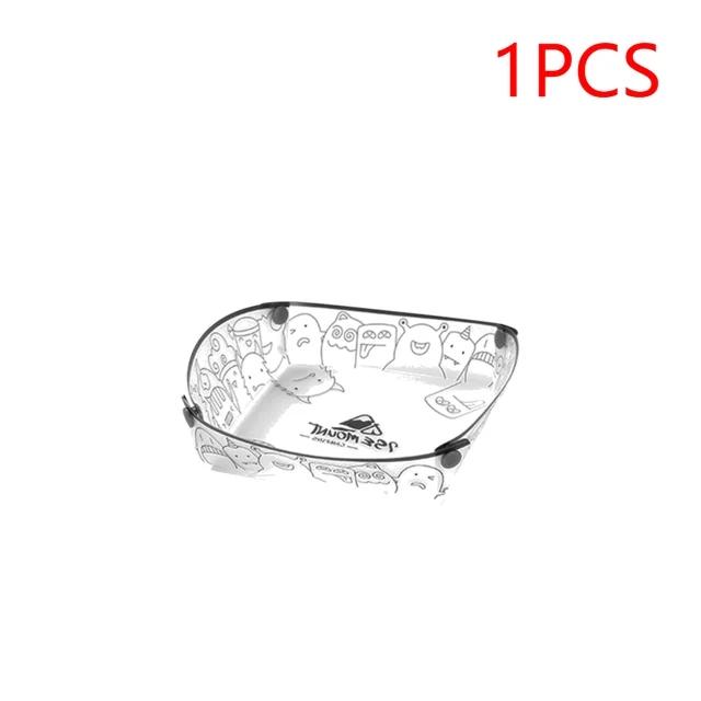 1 шт., уличная складная миска, переносная прозрачная посуда, термостойкая тарелка с защелкой, пищевая чашка, фильтр для кофе, воронка