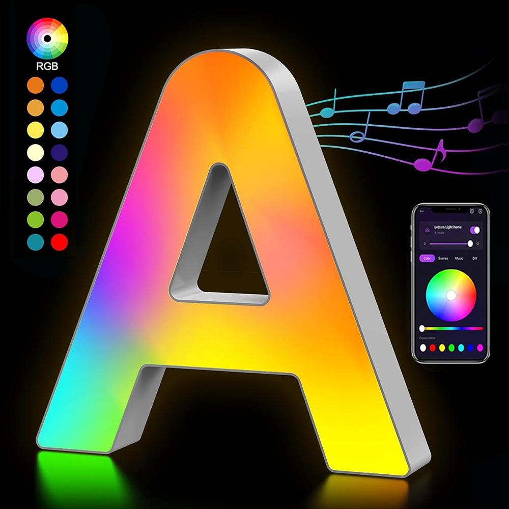 Name Letter Alphabet Light Smart Number Lamp MeRGBW App LED Letters Light Game