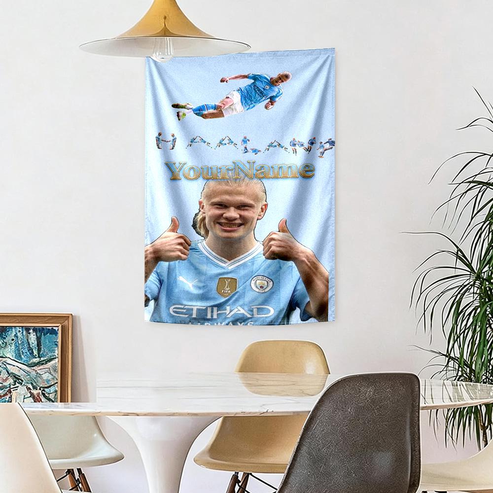 Haaland Custom Your Name Wall Decor Tapestry Art For Pet Memorial Birthdaywedding Party Backdrop Family Gift