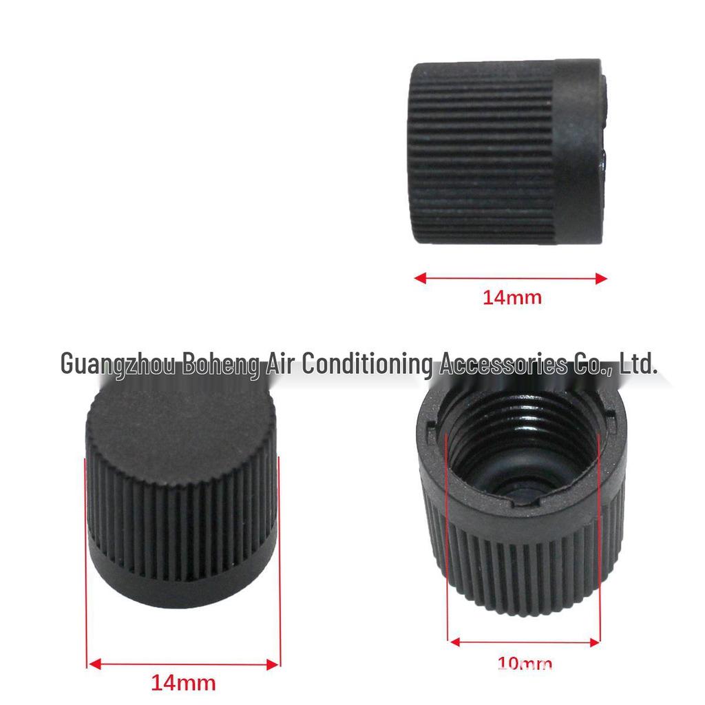 Pure Copper Car A/C Valve Stem Core Cap for High & Low Pressure Nozzles - European Models