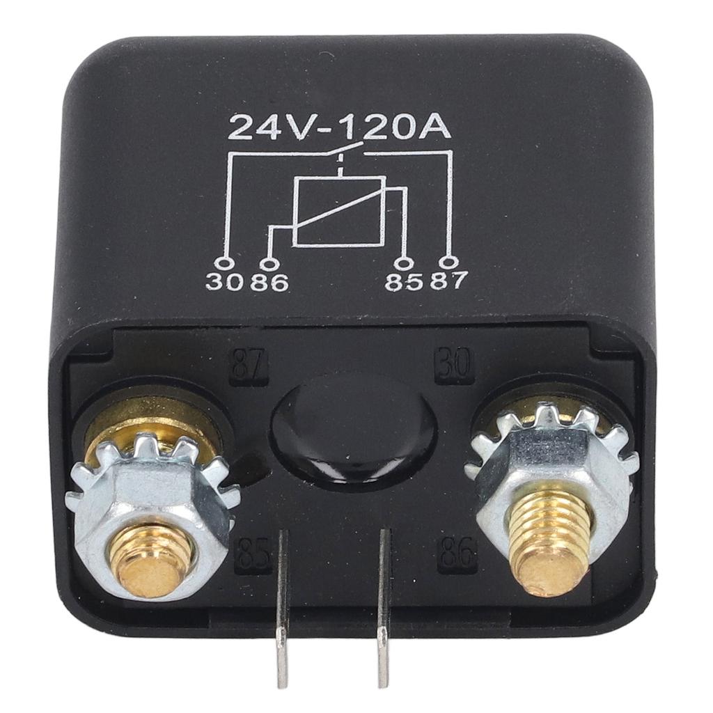Реле соленоида стартера, латунная катушка, быстрый запуск двигателя, сильная мощность, 4-контактное реле стартера автомобиля, 120 А, 24 В