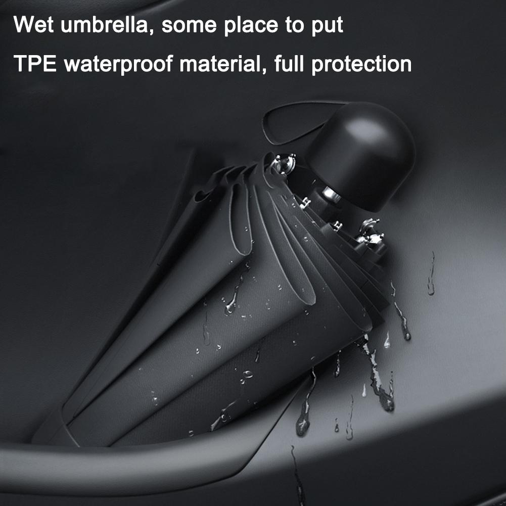 Car Door Side Storage Box Fit For Tesla Model Y Juniper 2025 Full-Cover Front/Rear Door Tray Organizer TPE Waterproof Pocket Box