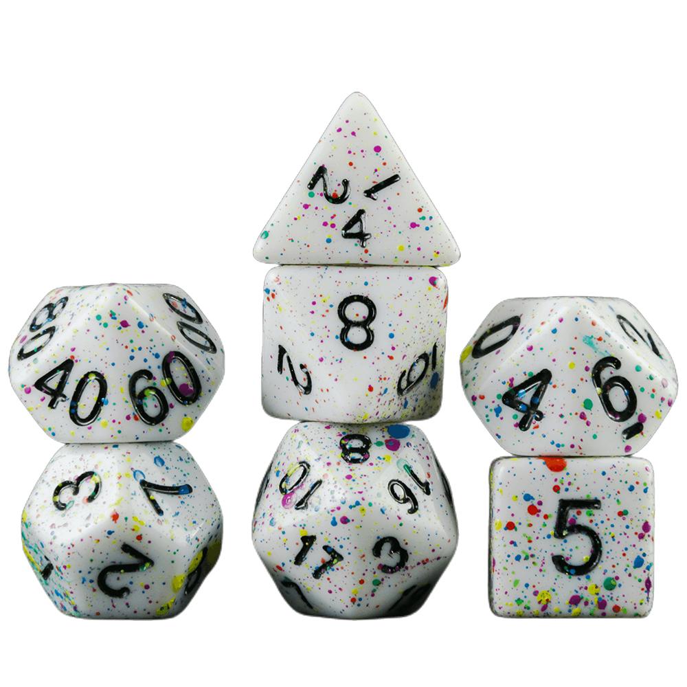 7шт DND игральные кости D20 D12 D10 D8 D6 D4 для настольной игры DND Running Group акриловые многогранные игральные кости набор
