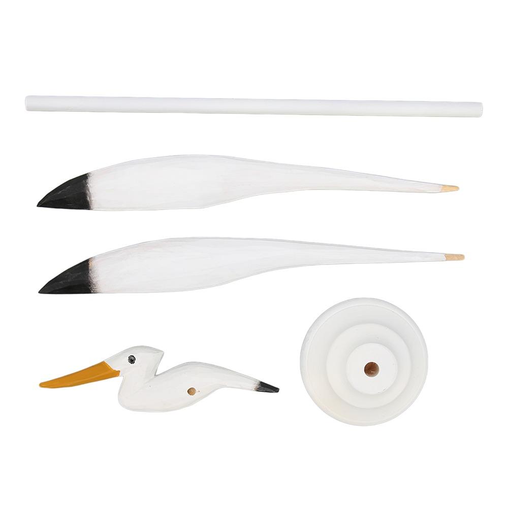 5pcs White Seagull Statue Balancing Nautical Sculpture Mobiles Seagull Figurine For Patio