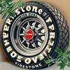 Винтажная вывеска Firestone Круглый металлический плакат Настенное искусство Декор гаража