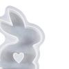 Easter Bunny Candle Silicone Mold Hollow Love Heart Non-stick DIY Homemade Aromatherapy Scented Candle Decoration Gypsum Epoxy Resin Casting Mould