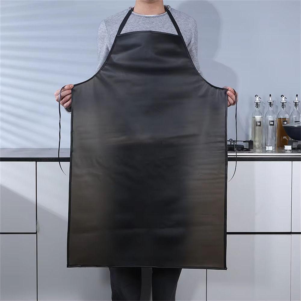 Heat-Resistant TPU Oil Resistant Apron Extra Wide Shoulder Straps Wash Shop Bib Butchery