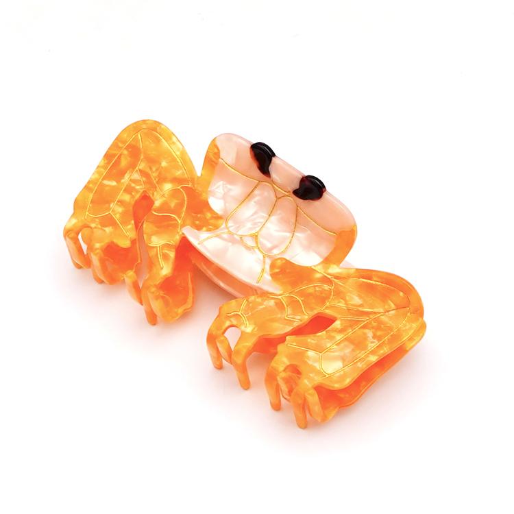 Stylish and Creative Oversized Crab Acetic Acid Hair Clip, Cute Yellow Women's Animal Paw Clip, Available in the USA.