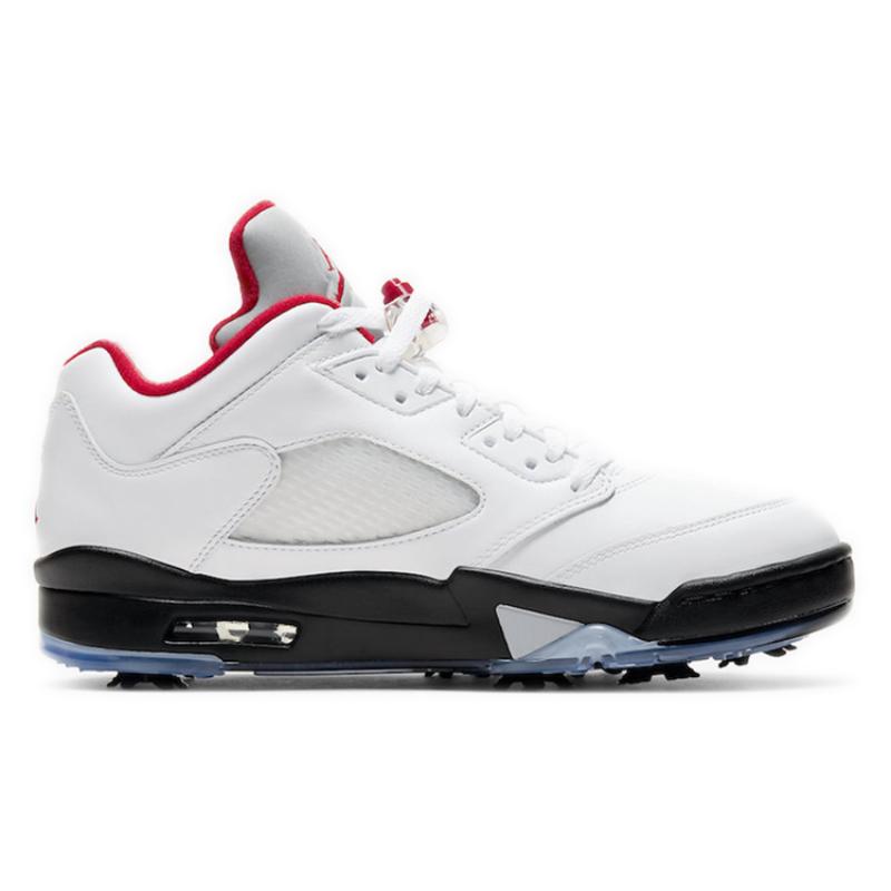 Jordan 5 Retro Low Golf Огненно-красный Серебристый Язычок Jordan CU4523-100