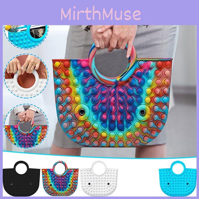 Сумка Pop It Popit большого размера с красочным радужным дизайном для максимального снятия стресса