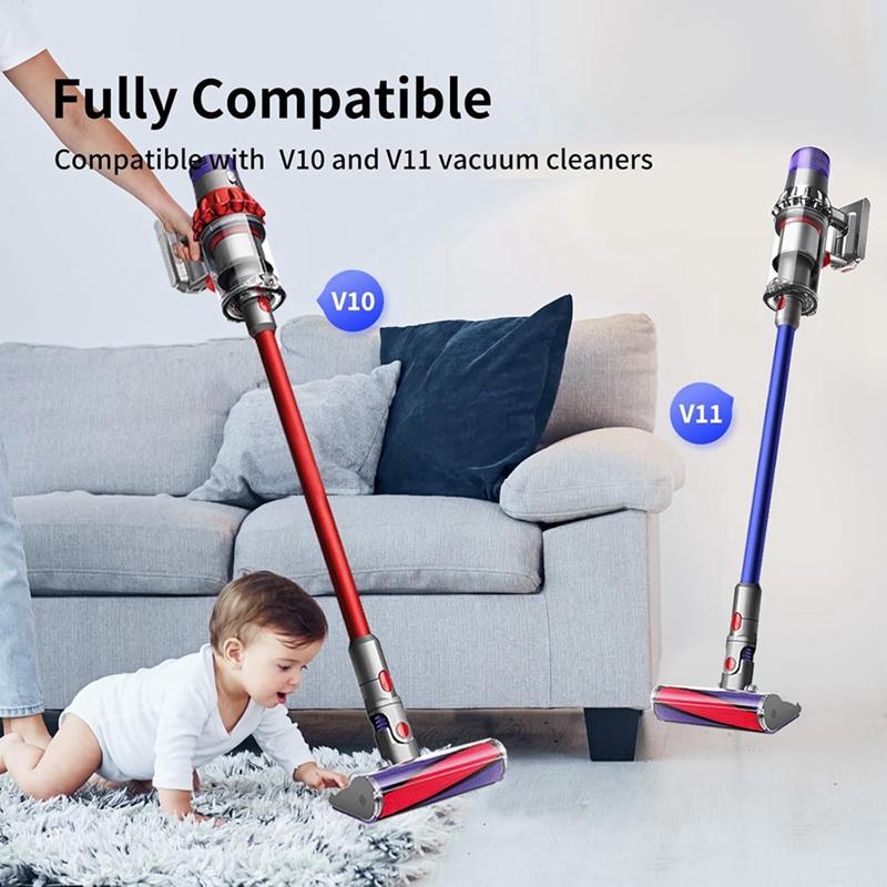 Мягкая роликовая насадка для пылесоса Dyson V7 V8 V10 V11 V15, сменная насадка для твердого пола