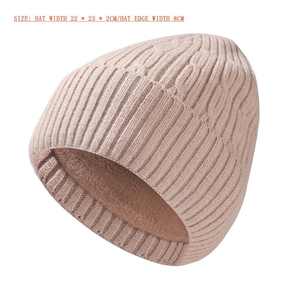 Thickened Knitted Beanies Winter Beanie Hat New Ski Cap Outdoor Riding