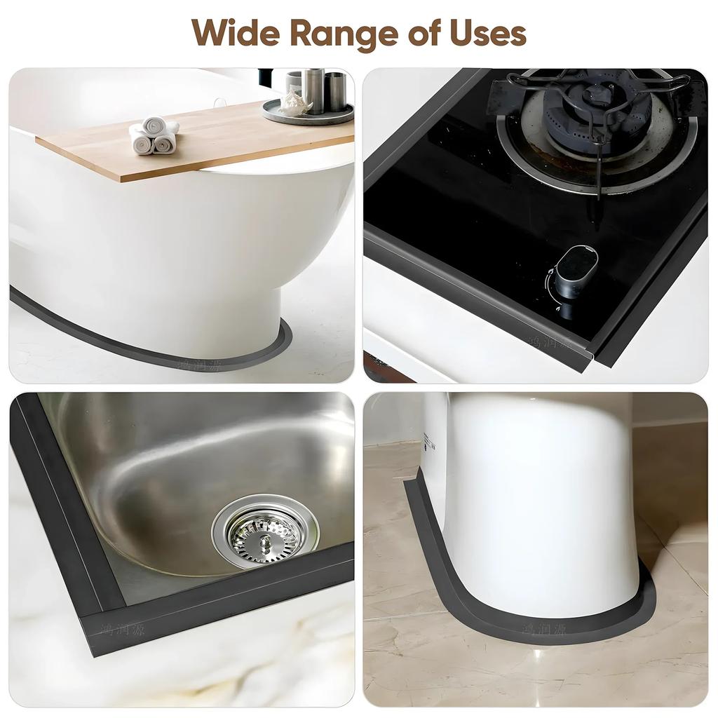 1 рулон водонепроницаемой и плеснестойкой уплотнительной ленты для туалета, самоклеящаяся уплотнительная лента для кухни и ванной комнаты, водонепроницаемая лента для ванной комнаты