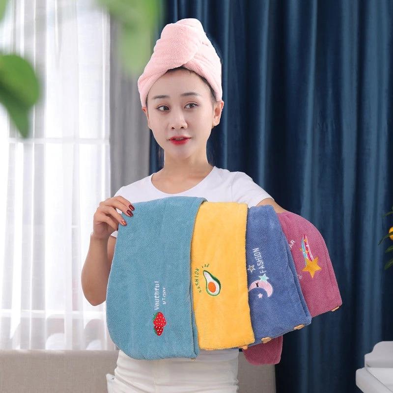Microfiber Hair Drying Towel Shower Cap Bath Hats For Bathroom Women Dry Hair Cap Quick Drying Soft Towel For Lady Turban Head