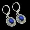 Natural Iolite Gemstone Handmade 925 Solid Sterling Silver Earring 1.25" C3d32