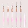 5Pcs Nail Painting Pen Elongated Lines DIY Nylon Wool Durable Manicure Edge Puller Set Polish Salon