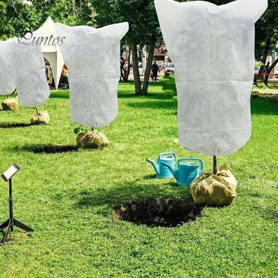 4 шт. чехлы для растений защита от заморозков затягивающийся шнурок защитный мешок для растений противоморозный тканевый мешок для кустарника плодового дерева