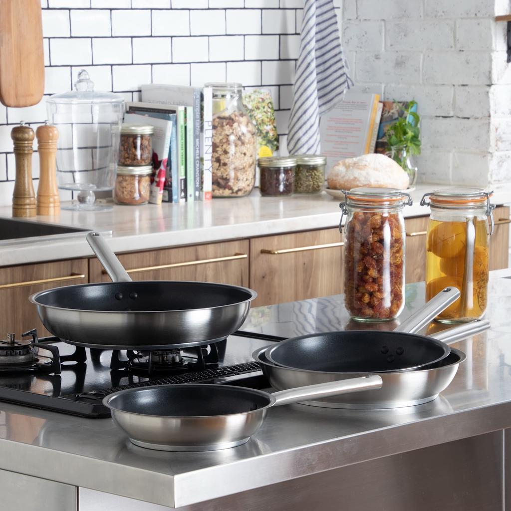 Endo Shoji Commercial Murano Индукционная тефлоновая сковорода Select 28 см IH Совместимая нержавеющая сталь Обработанная внутри AHLV703 18-8 Сталь/Тефлон