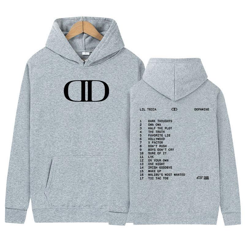 Lil Tecca DOPAMINE Tour 2025 Album Merch Hoody Mens Clothing Fashion Oversized Sweatshirt Y2K Hip Hop Gothic Long Sleeve Hoodies