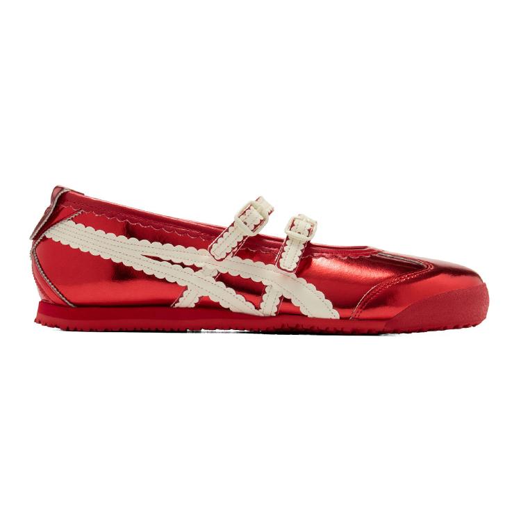 ONITSUKA TIGER MEXICO 66 Туфли на плоской подошве Mary Jane Женские Красные 1182A708-700