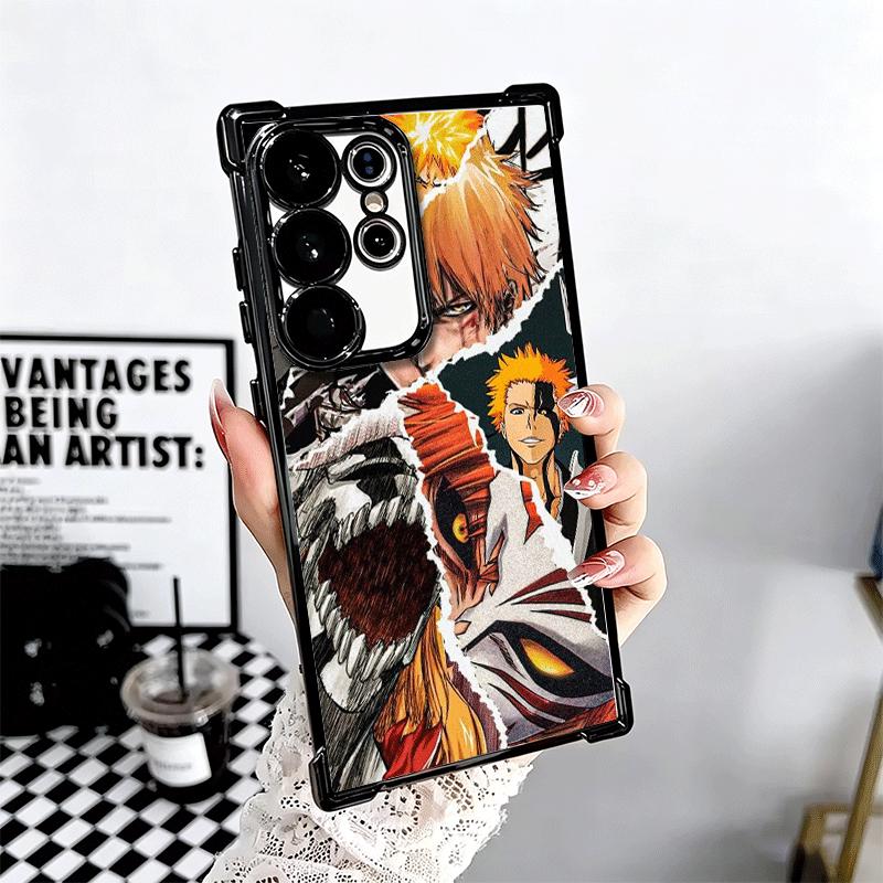 Bleach Kurosaki Ichigo Plating Phone Case For Samsung Galaxy S24 S25 FE S26 Edge S23 Ultra S22 S21 Plus S20 Anti-Fall Airabag Co
