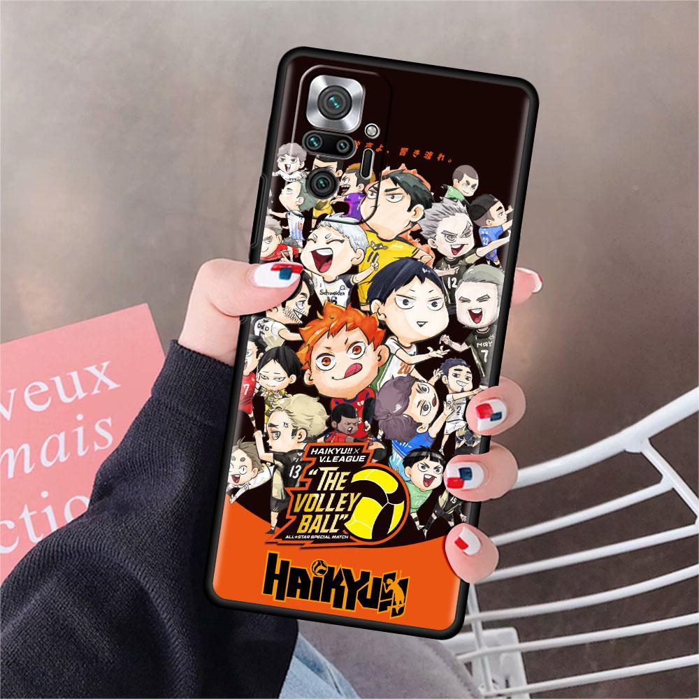 Мягкий чехол для телефона Xiaomi Redmi Note 10 9 11 Pro 10S 9S K40 8 9A 9C 9T 7 10C 8T, силиконовый чехол Haikyu!! Аниме Shell Capa