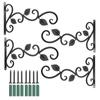 4Pcs Wall-mounted Iron Hooks Plant Holder Decorative Hook for Bird Feeder Flower Pot Lantern Wind