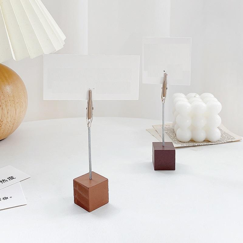 1 шт., цветной деревянный стол в стиле ретро, деревянная подставка для заметок, мини-держатель для заметок, аксессуары для фотокарточек