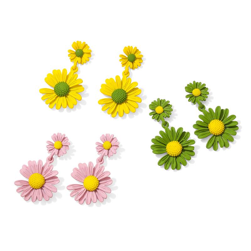 Серьги-ромашки в корейском стиле — крошечные, женственные, серебряные иглы S925, популярные маленькие свежие серьги