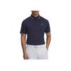 Удобная Мягкая Стильная Универсальная Футболка-поло с коротким рукавом Мужские топы Темно-синий 6001825-410