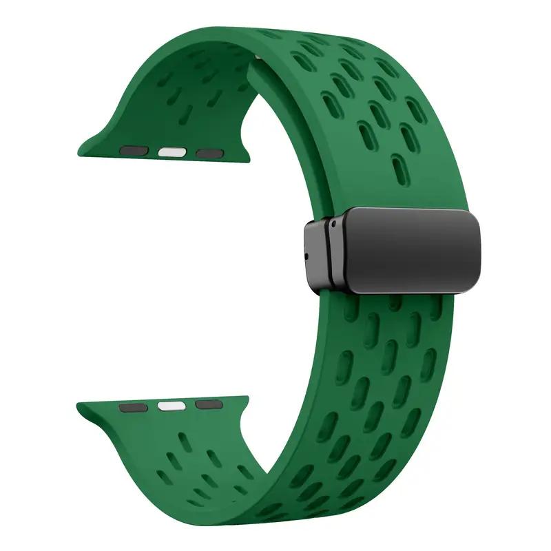 Силиконовый ремешок для Apple Watch band 49мм 45мм 44мм 42мм 46мм 40мм 41мм Браслет Correa iWatch Series 11 9 8 10 SE 7 6 5 Ultra 2