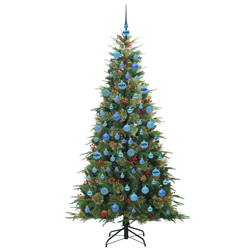 Artificial Foldable Christmas Tree Green 180 cm PE and PVC
