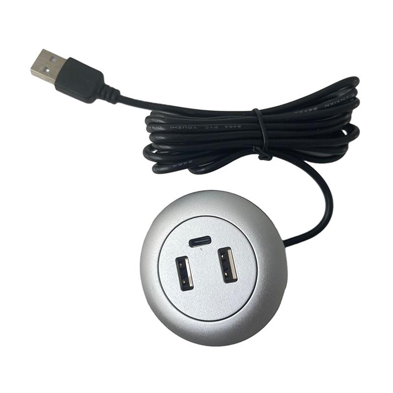 Встроенное настольное зарядное устройство USB Type-C, мебельная розетка для дивана, многофункциональный скрытый разъем для кабеля быстрой зарядки