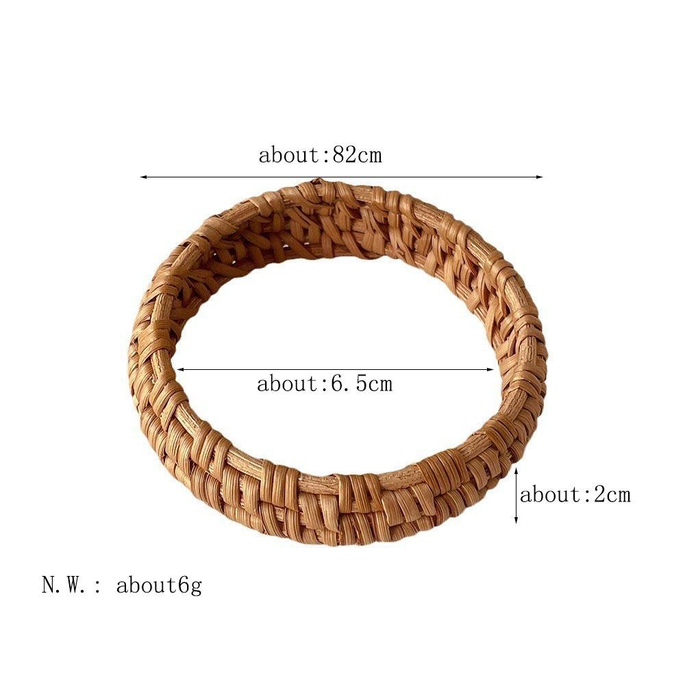 Rattan Woven Vintage Rattan Bracelet Chunky Style Ethnic Style Bangle Handmade Bangles Boho Style