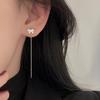 Wind Bow Earphone Women'S Simple Fashion Medium And Long Fringed Ear Chain Shows Thin Face