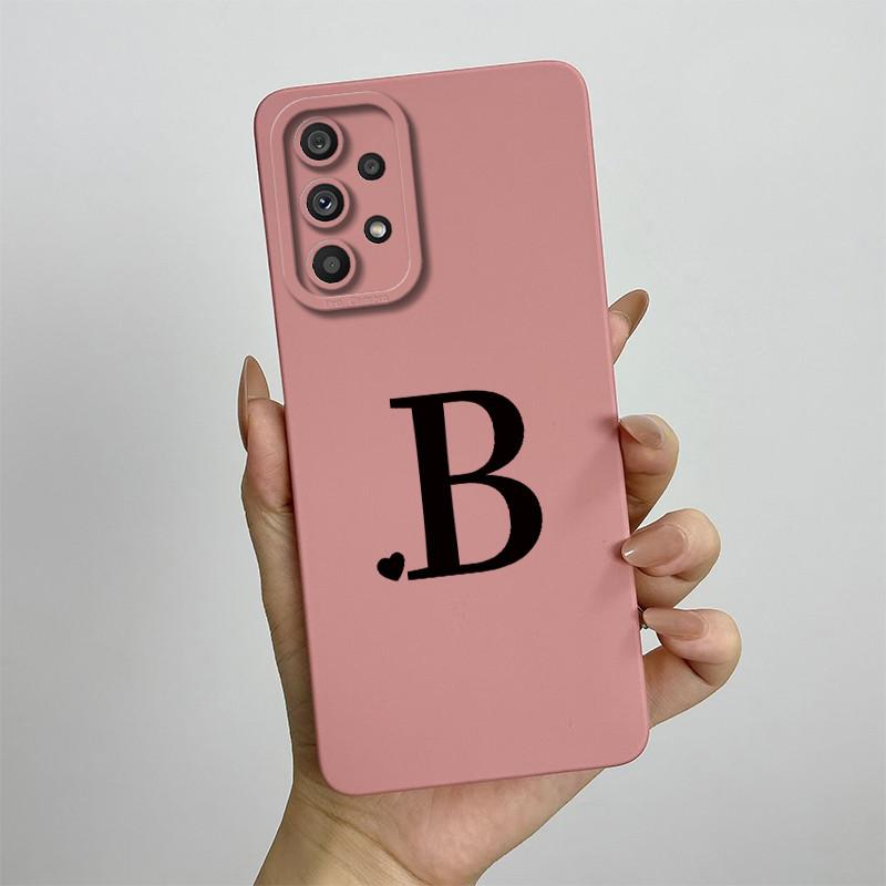 For Samsung Galaxy A13 4G Case Cute Initial Letters Silicone Fundas Phone Back Case For Samsung A13 A 13 GalaxyA13 Cover Bumper