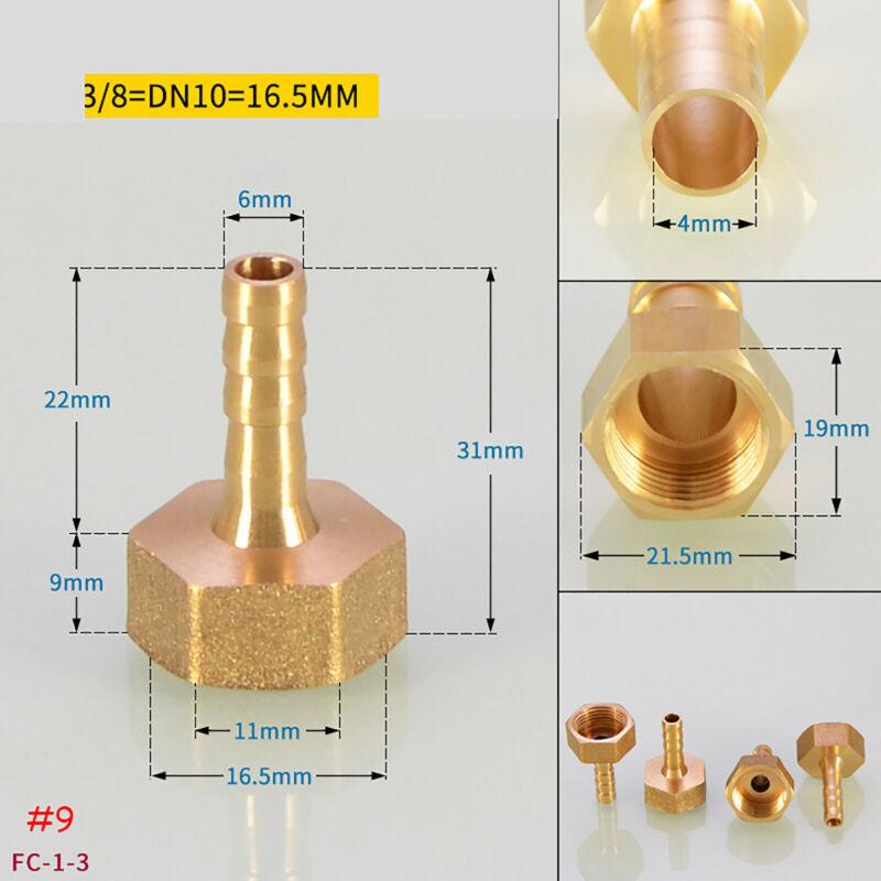 Латунный шланговый фитинг муфта 6 8 10 12 14 16 мм штуцер хвостовик 1/8 1/4 3/8 1/2 внутренняя резьба медный соединитель соединение муфта адаптер