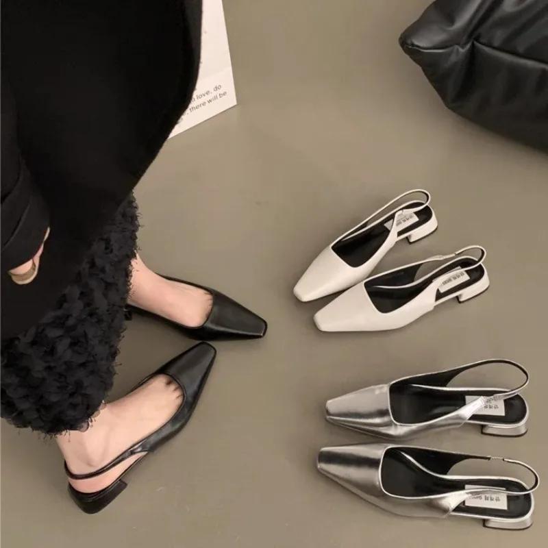 Дизайнерские летние брендовые женские босоножки с открытой пяткой, модные туфли с квадратным носком, элегантные женские босоножки De Mujer