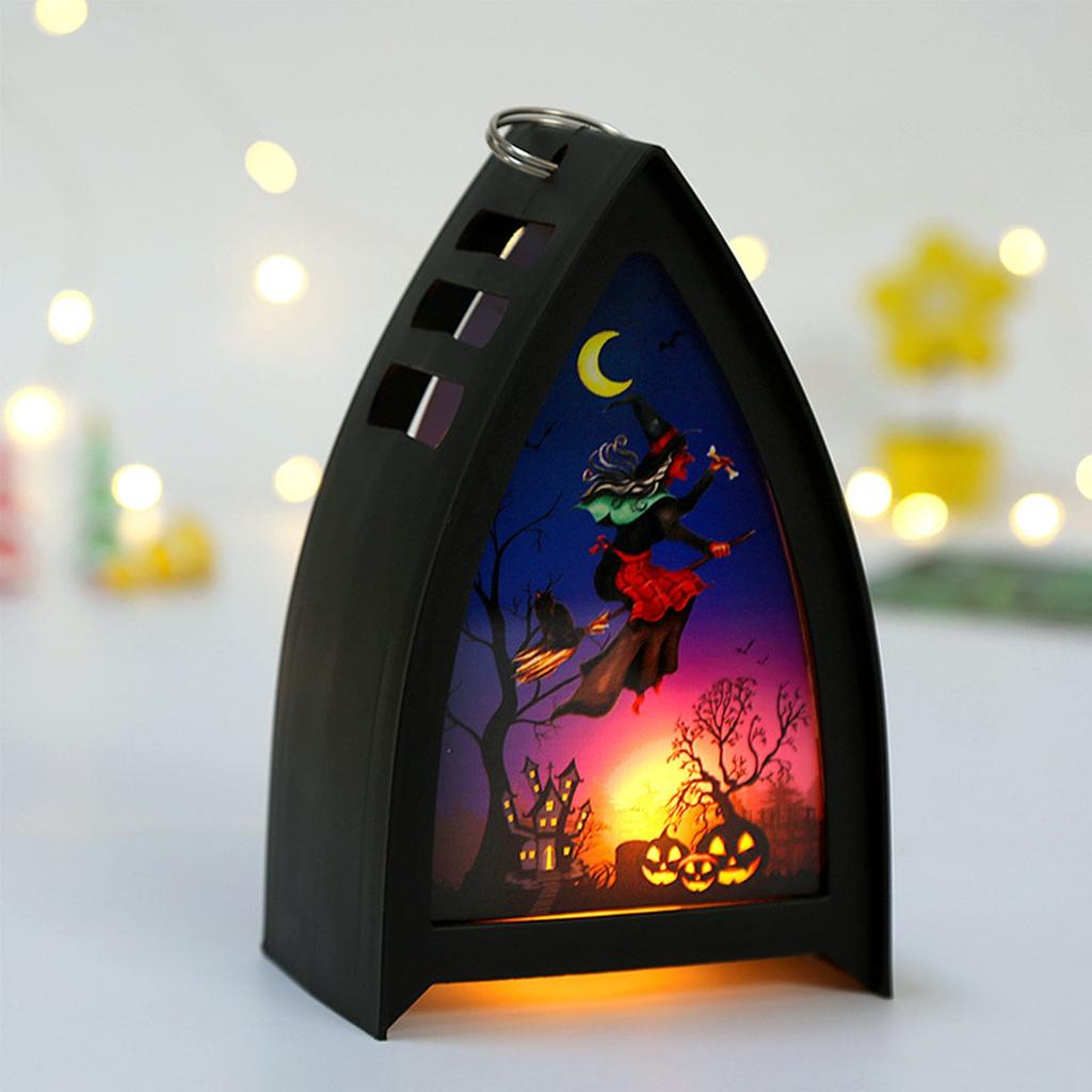 Halloween Portable Atmosphere Light, Retro Halloween Decoration Light Battery Powered, Children's Room Halloween Desktop Decoration
