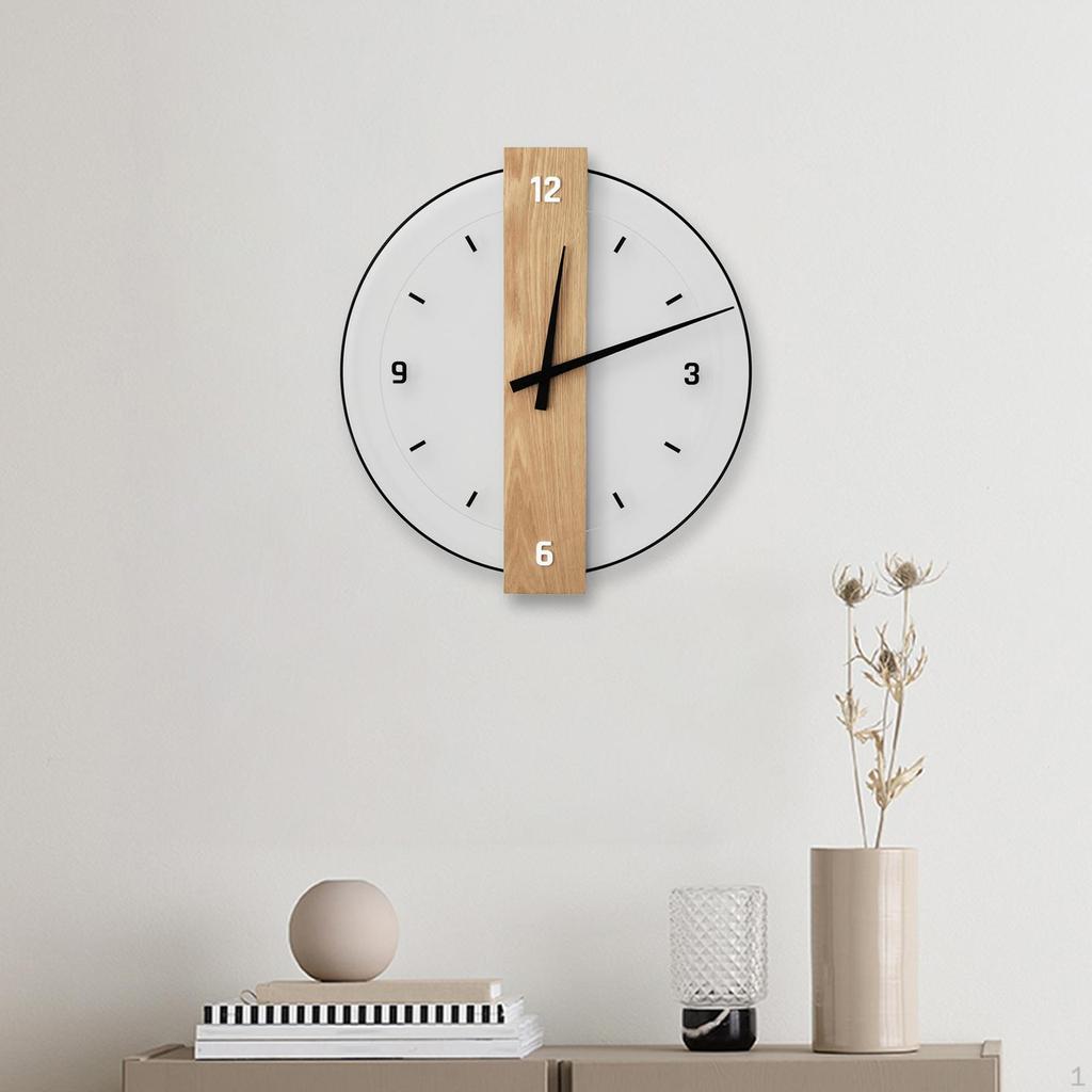 Декоративные часы Современные настенные фестивальные подарки Минималистичные дерево и стекло для