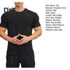 Summer Gym Top Round Neck Slim Fit Muscular Men Training T-shirt Short Sleeves Stretchy Slim Fit Jogging Exercise Tee