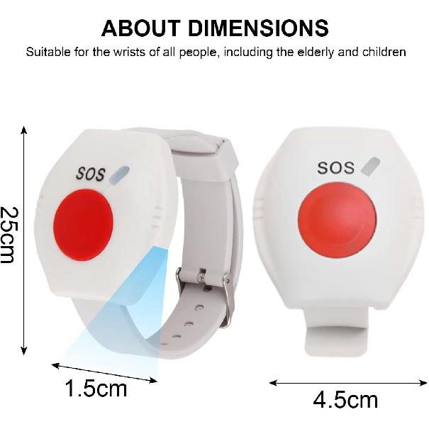 Tuya SOS WiFi Wireless Caregiver Pager Call Button System Emergency Alert Button For Seniors Patient Disabled Elderly Indoor