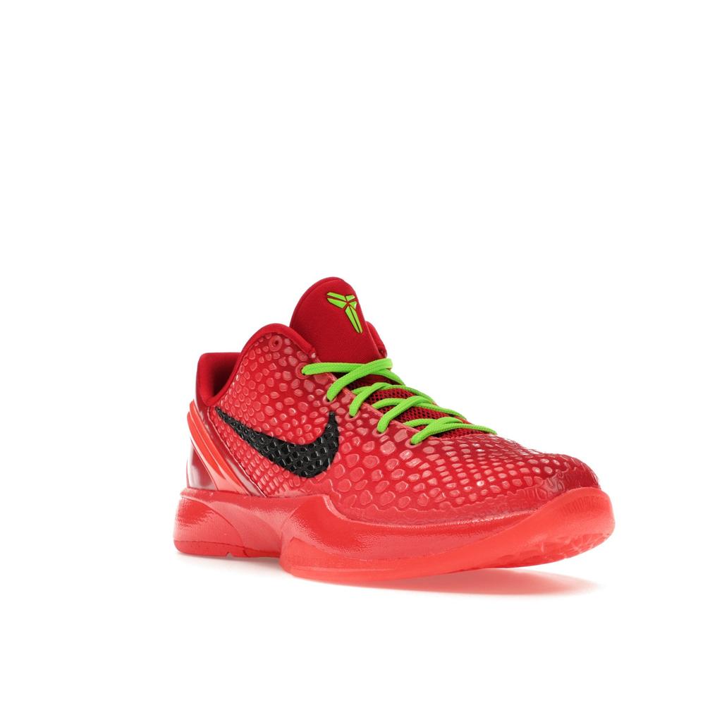 Nike Zoom Kobe 6 GS Reverse Grinch Kids Sneakers Red Bright-Crimson Black FV9676-600