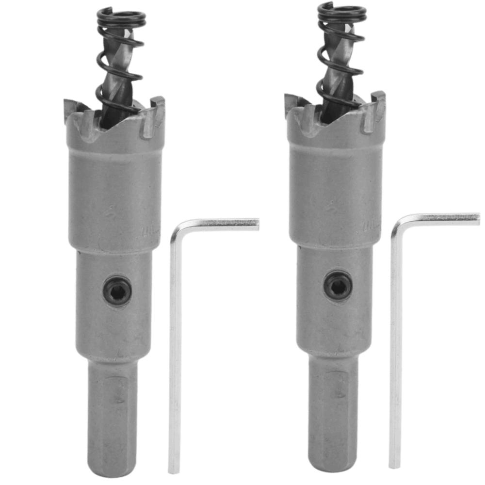 2pcs Spring Guided Design TCT Hole Saw Cutter 1 Inch (25mm) Heavy Duty Hole Saw For Stainless Steel
