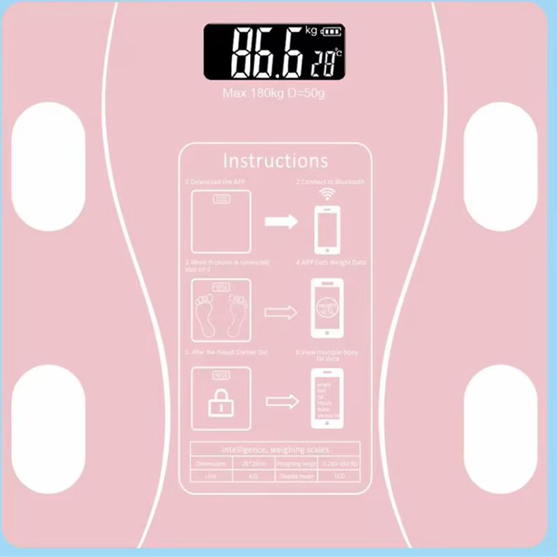 Body Fat Scale Smart Wireless Digital Bathroom Weight Scale Body Composition Analyzer With Smartphone App Bluetooth-compatible