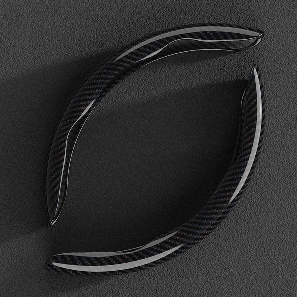 2 шт. чехол рулевого колеса автомобиля из углеродного волокна силикона на заказ противоскользящий усилитель чехол автомобильные аксессуары для Auto Deco 2024