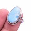 Natural Republic Larimar Gemstone 925 Solid Sterling Silver Gift Ring S.7 z6S56