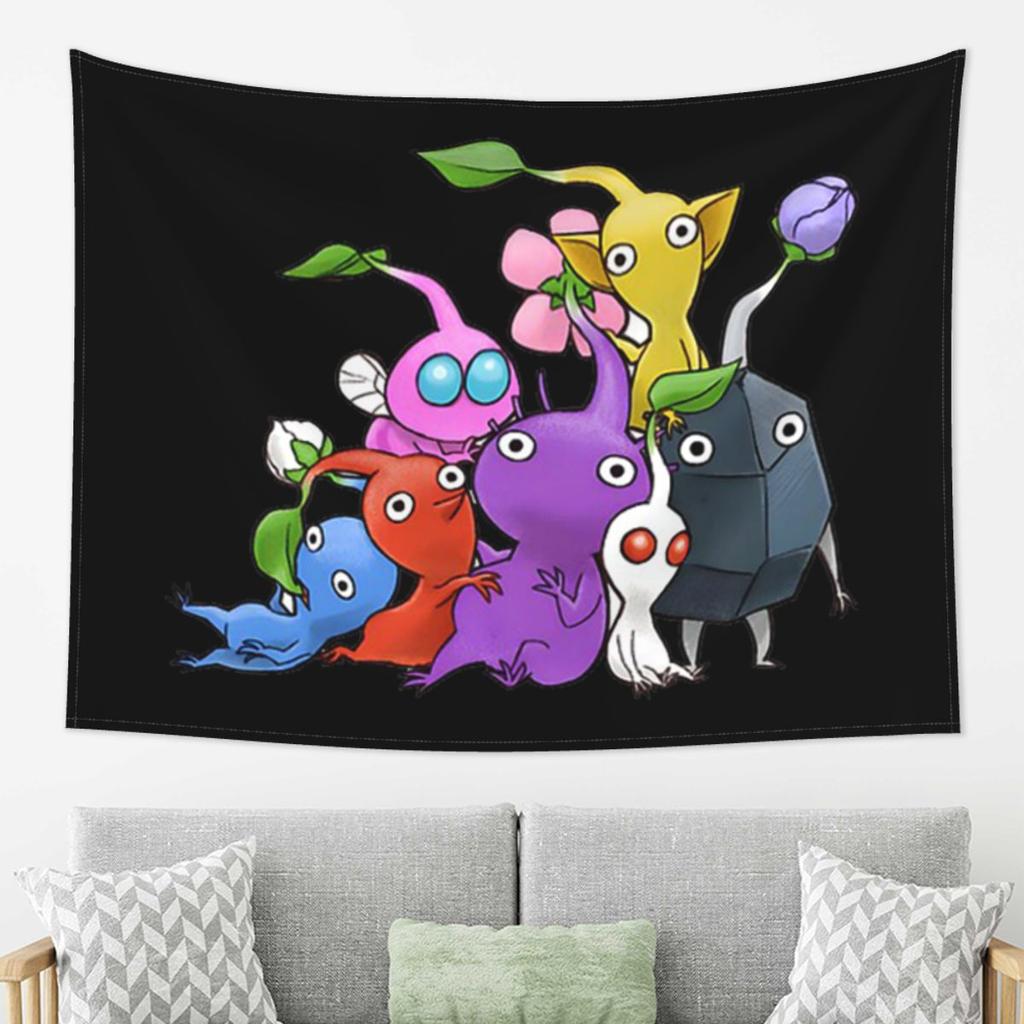 170 Pikmin Ideas Game Art Tapestry Decoration Art Aesthetic Tapestries for Living Room Bedroom Home Wall Cloth Wall Hanging