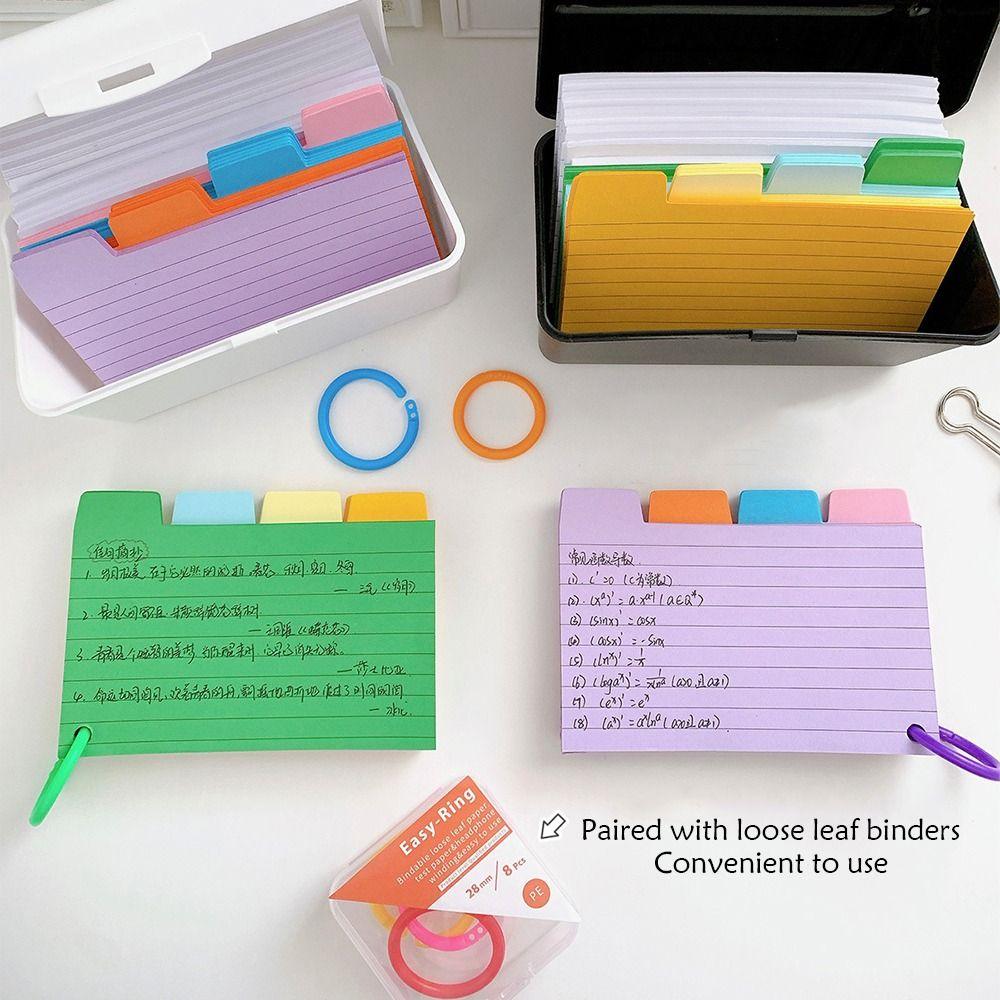 200 Sheets Horizontal Line Index Cards Binder Memo Pads Creative Learning Flashcards Students